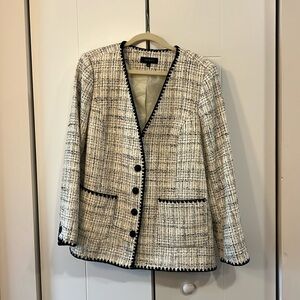 Talbots tweed look blazer
